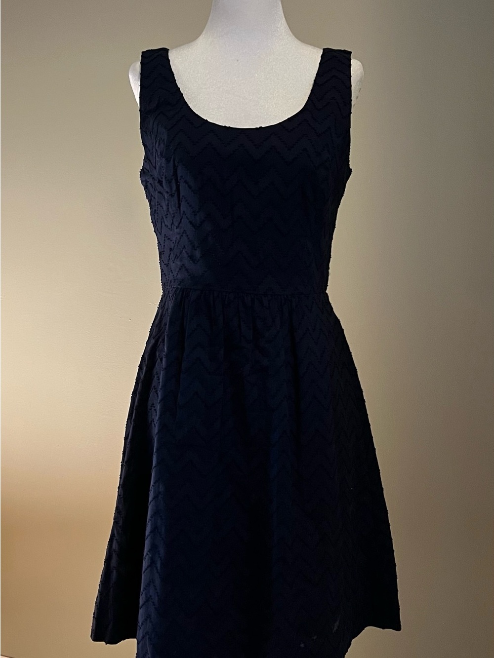 Vineyard Vines Navy Textured Midi Dress